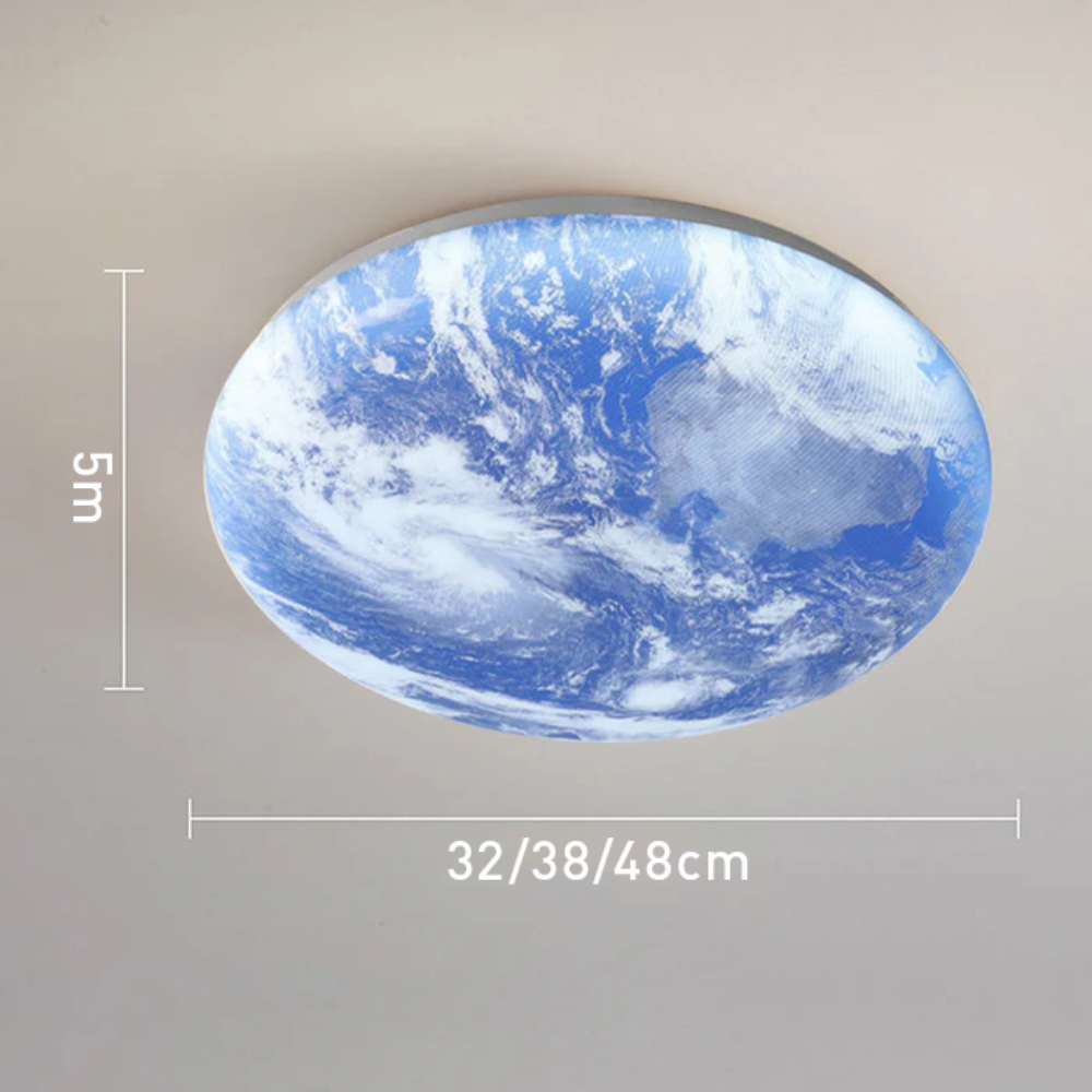 Modern Moon-Inspired LED Ceiling Light – Soft Ambient Flush Mount