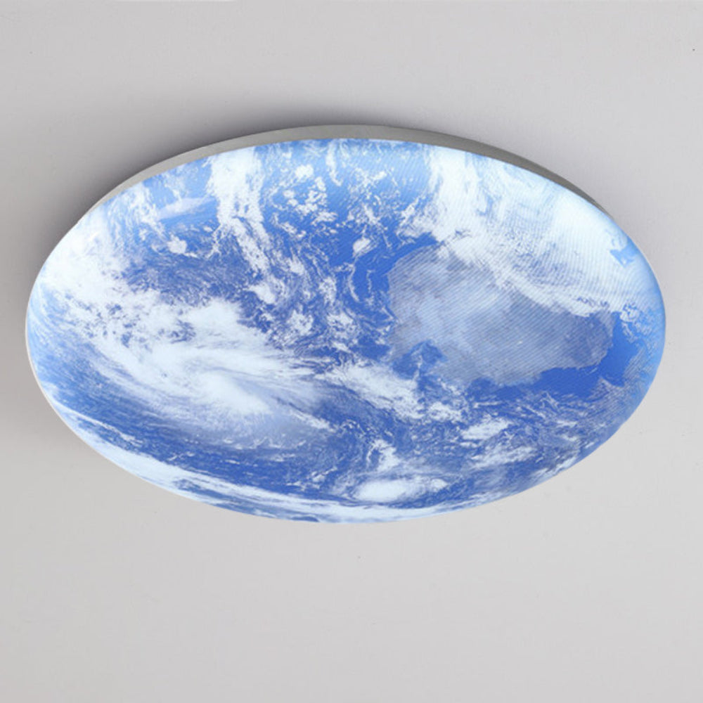 Modern Moon-Inspired LED Ceiling Light – Soft Ambient Flush Mount