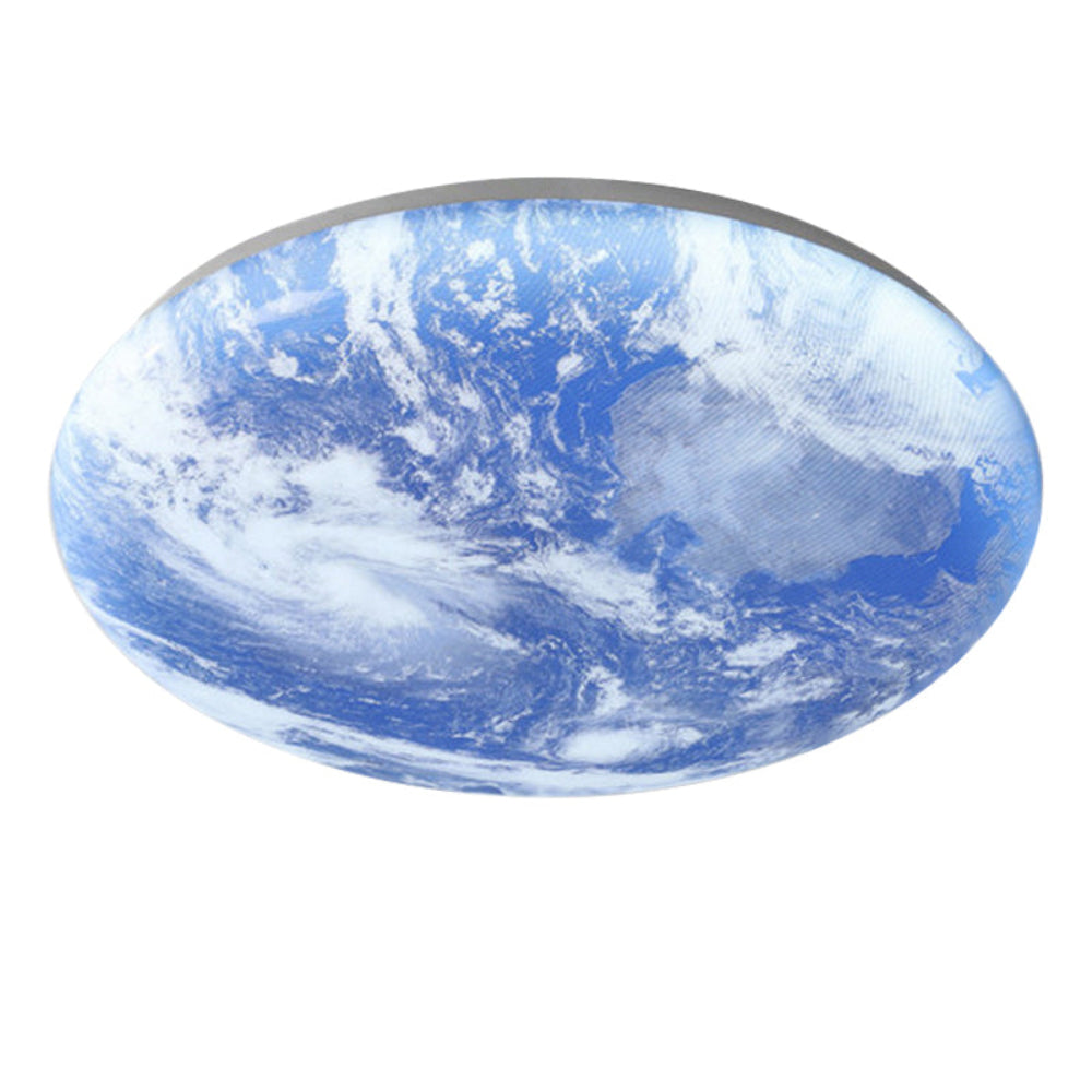 Modern Moon-Inspired LED Ceiling Light – Soft Ambient Flush Mount