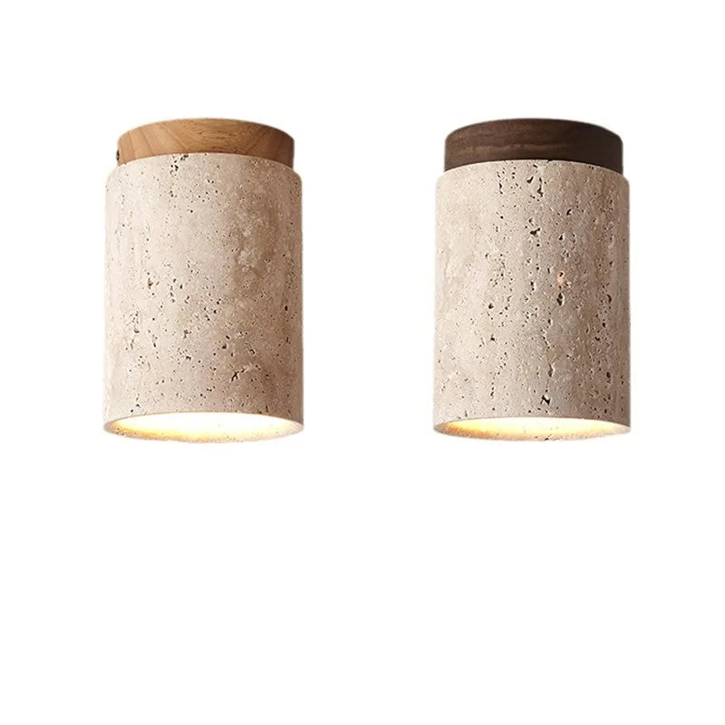 ÉclatPierre – Elegant Travertine Recessed LED Light