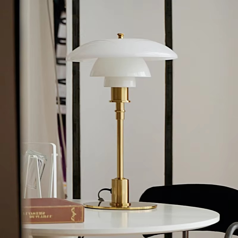 Scandinavian Dimmable Table Lamp – Modern Danish Designer Iron & Glass Lamp