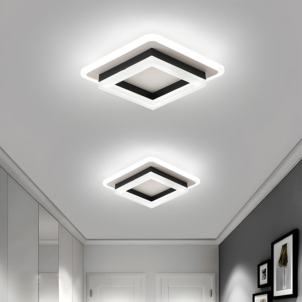 Slim Square Modern LED Ceiling Light – Minimalist Flush-Mount for Soft Ambient Lighting