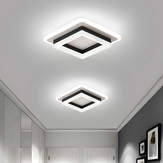 Slim Square Modern LED Ceiling Light – Minimalist Flush-Mount for Soft Ambient Lighting