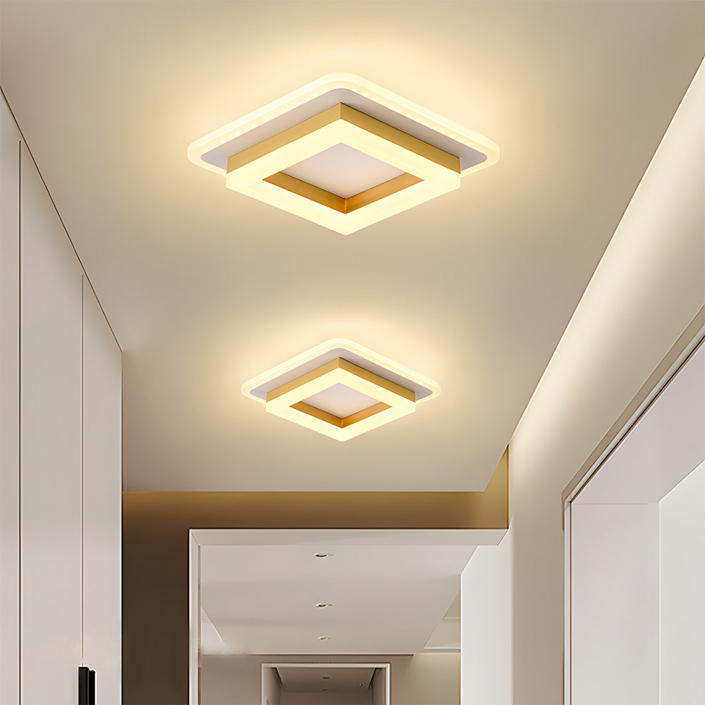 Slim Square Modern LED Ceiling Light – Minimalist Flush-Mount for Soft Ambient Lighting