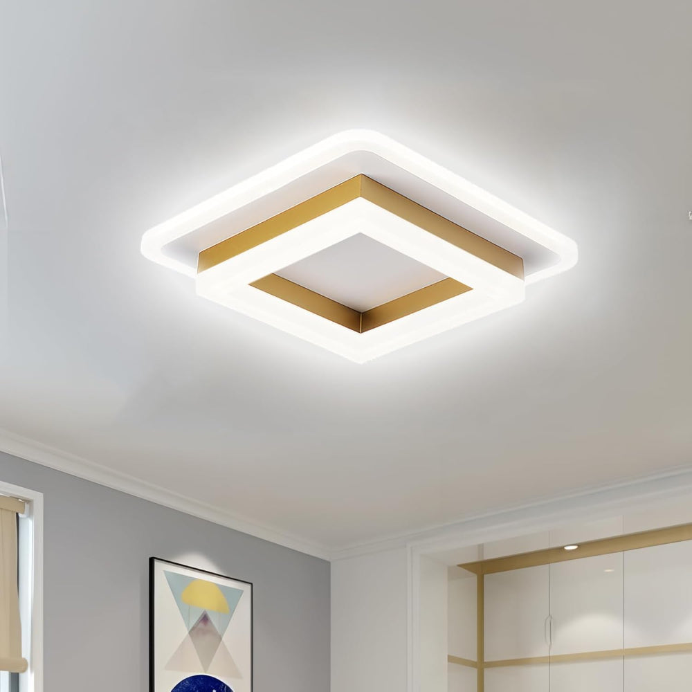 Slim Square Modern LED Ceiling Light – Minimalist Flush-Mount for Soft Ambient Lighting