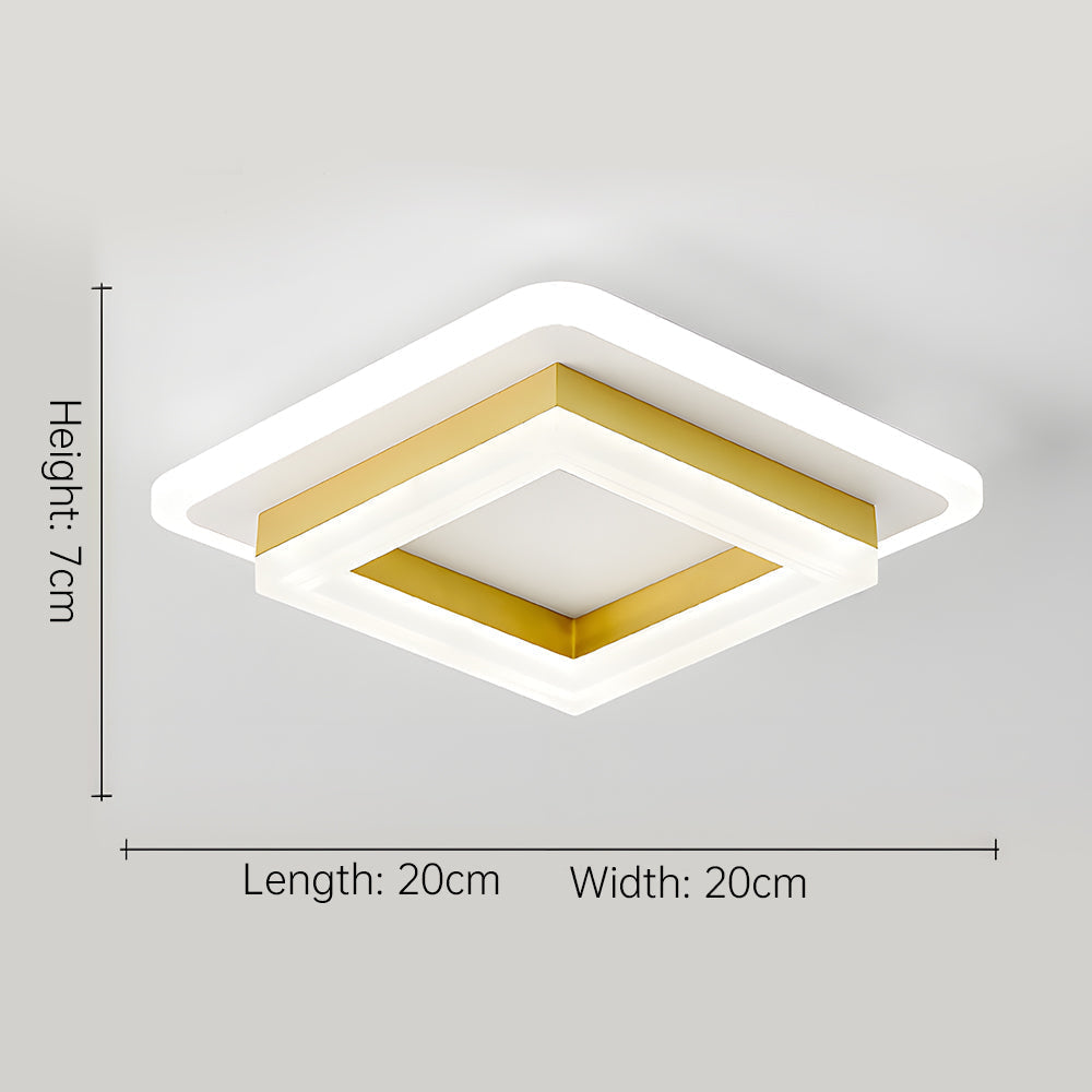 Slim Square Modern LED Ceiling Light – Minimalist Flush-Mount for Soft Ambient Lighting