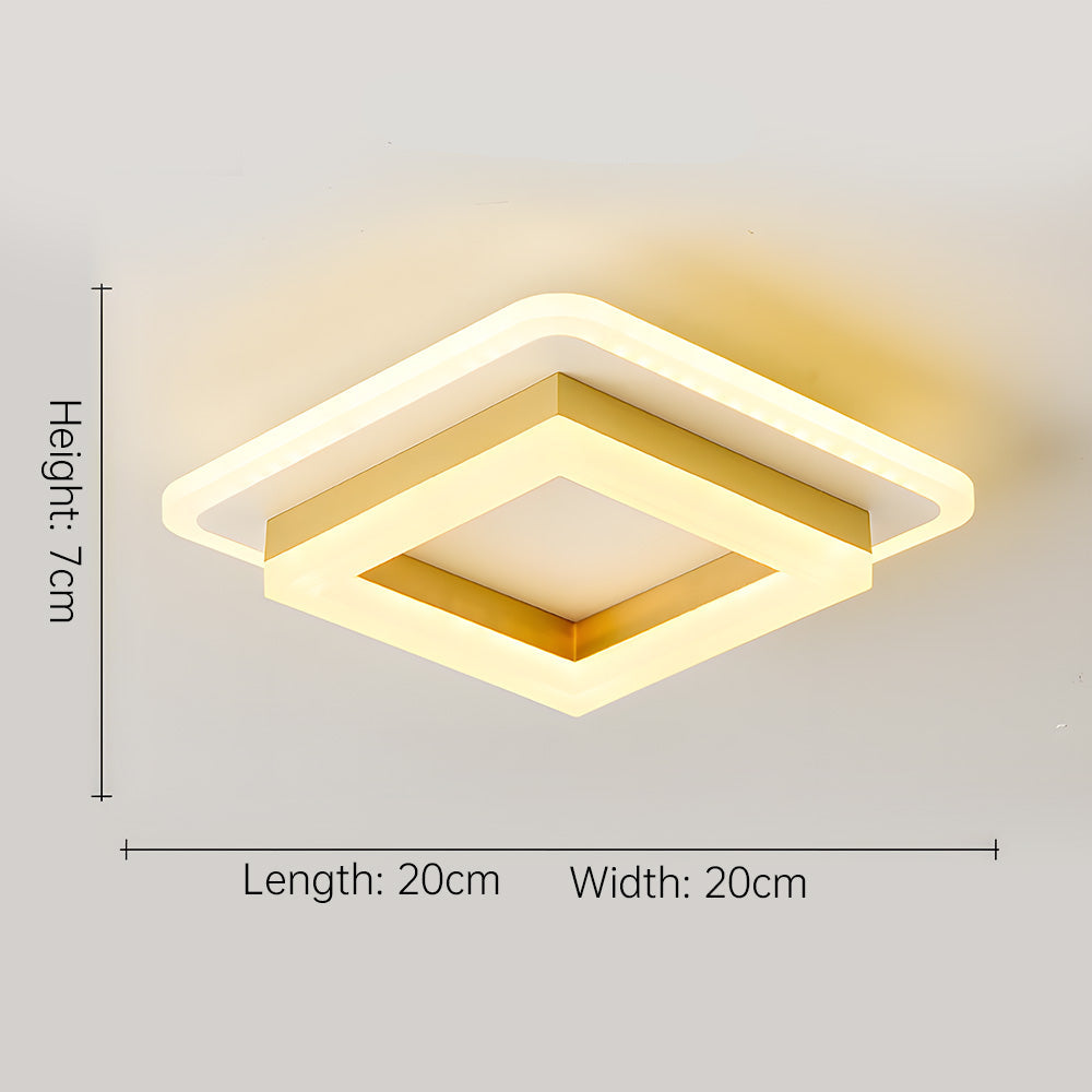 Slim Square Modern LED Ceiling Light – Minimalist Flush-Mount for Soft Ambient Lighting