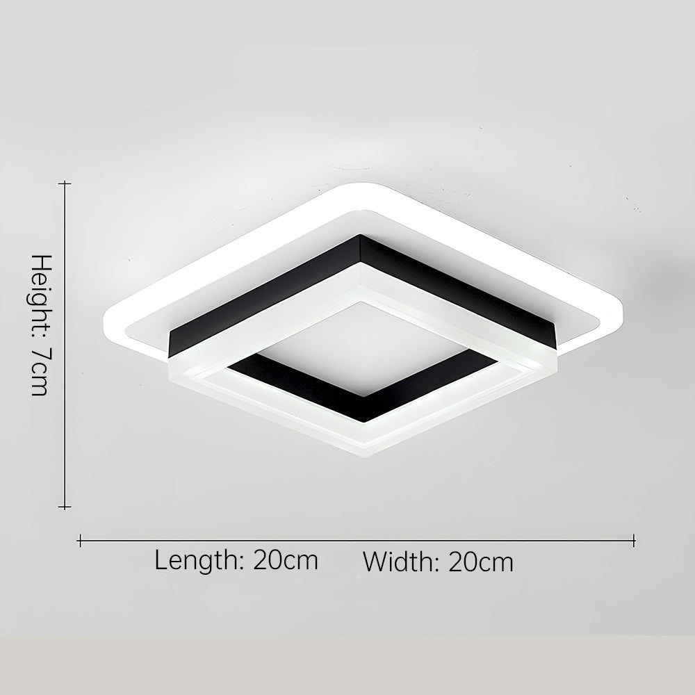Slim Square Modern LED Ceiling Light – Minimalist Flush-Mount for Soft Ambient Lighting