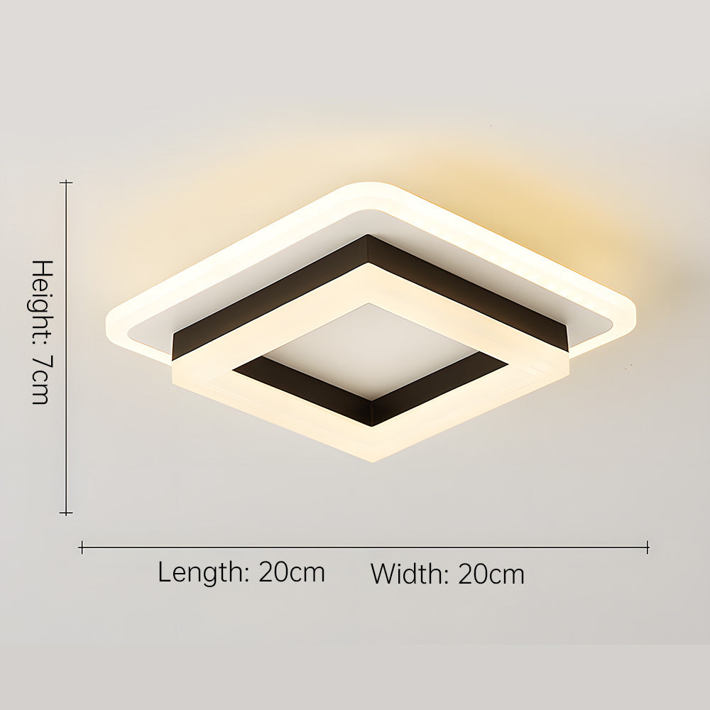 Slim Square Modern LED Ceiling Light – Minimalist Flush-Mount for Soft Ambient Lighting
