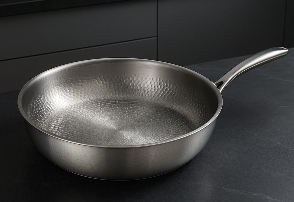 Titan Premium Frying Pan – Non-Coated Hammered Titanium Pan for All Hobs Including Induction
