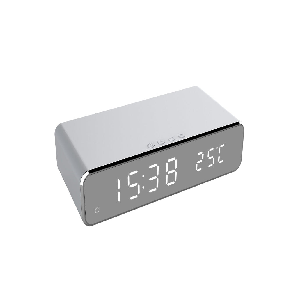 TimeCharge – LED Alarm Clock with Built-In Wireless Charging Pad