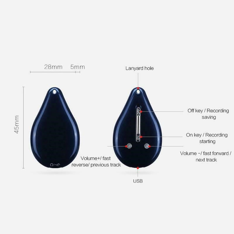 Keychain Voice Recorder – 100-Hour Memory, Portable & Discreet