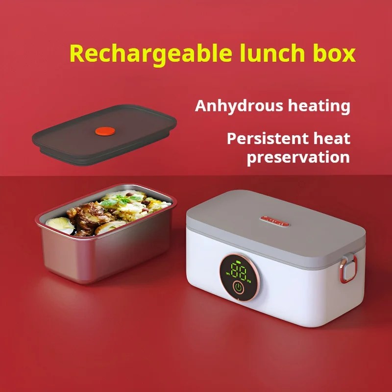 HeatMate Pro Wireless Heated Lunchbox – Rechargeable & Portable Food Warmer for Hot Meals On the Go