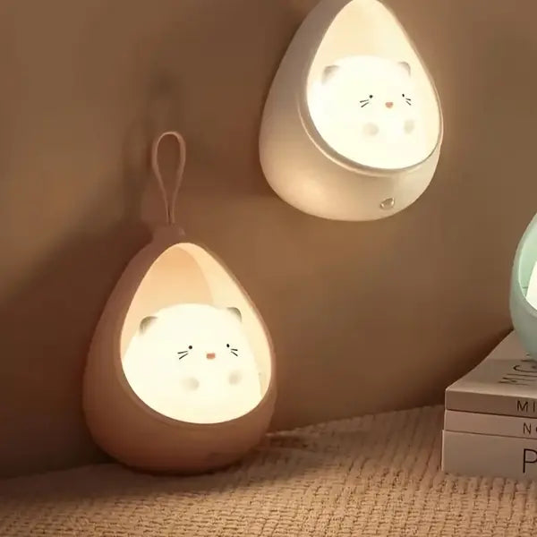 PurrLight – Cute Animal Night Light LED Bedside Lamp for Kids