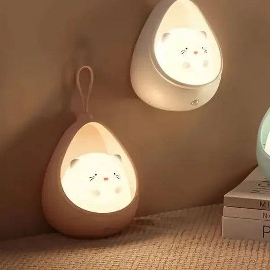 PurrLight – Cute Animal Night Light LED Bedside Lamp for Kids