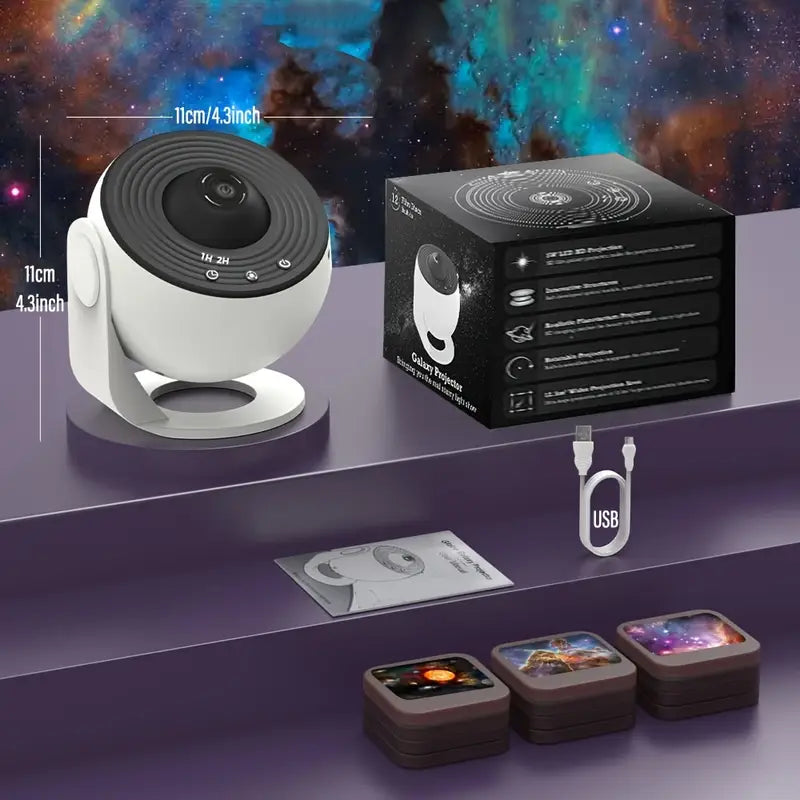 Celestial Dreams: 360° Planetarium Galaxy Projector -  Full-room Coverage