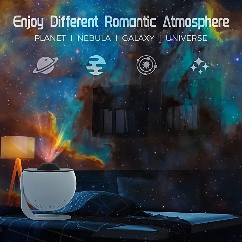 Celestial Dreams: 360° Planetarium Galaxy Projector -  Full-room Coverage