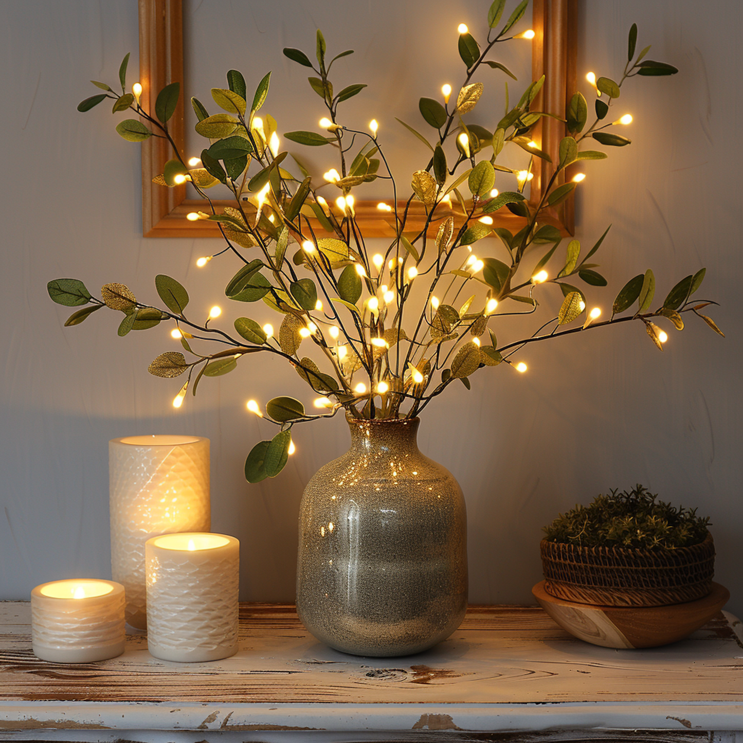 LumiVista Magical Olive Branch String Light – 70cm Elegant LED Decoration