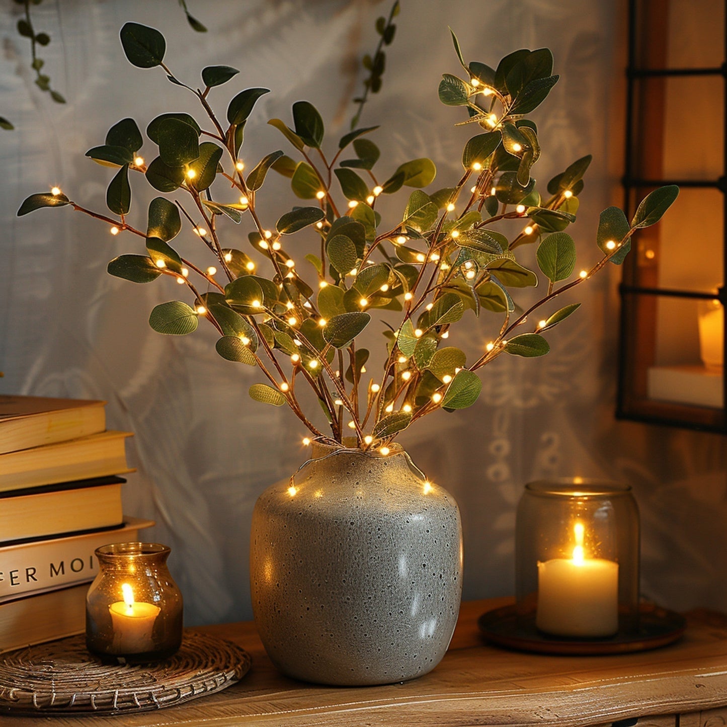 LumiVista Magical Olive Branch String Light – 70cm Elegant LED Decoration