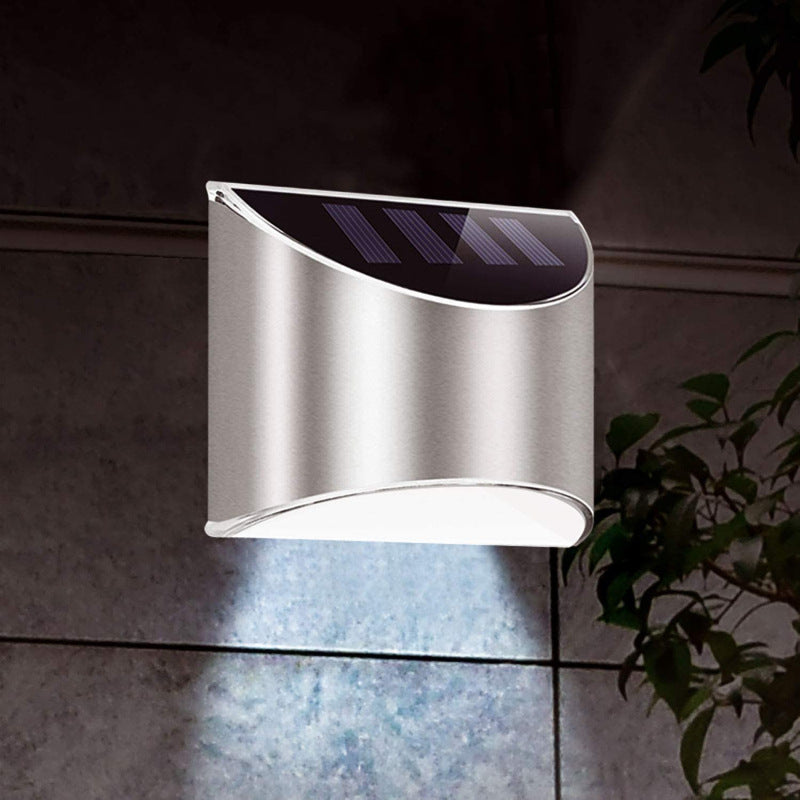 Stainless Steel Solar LED Outdoor Wall Light – Weatherproof Automatic Garden Lighting