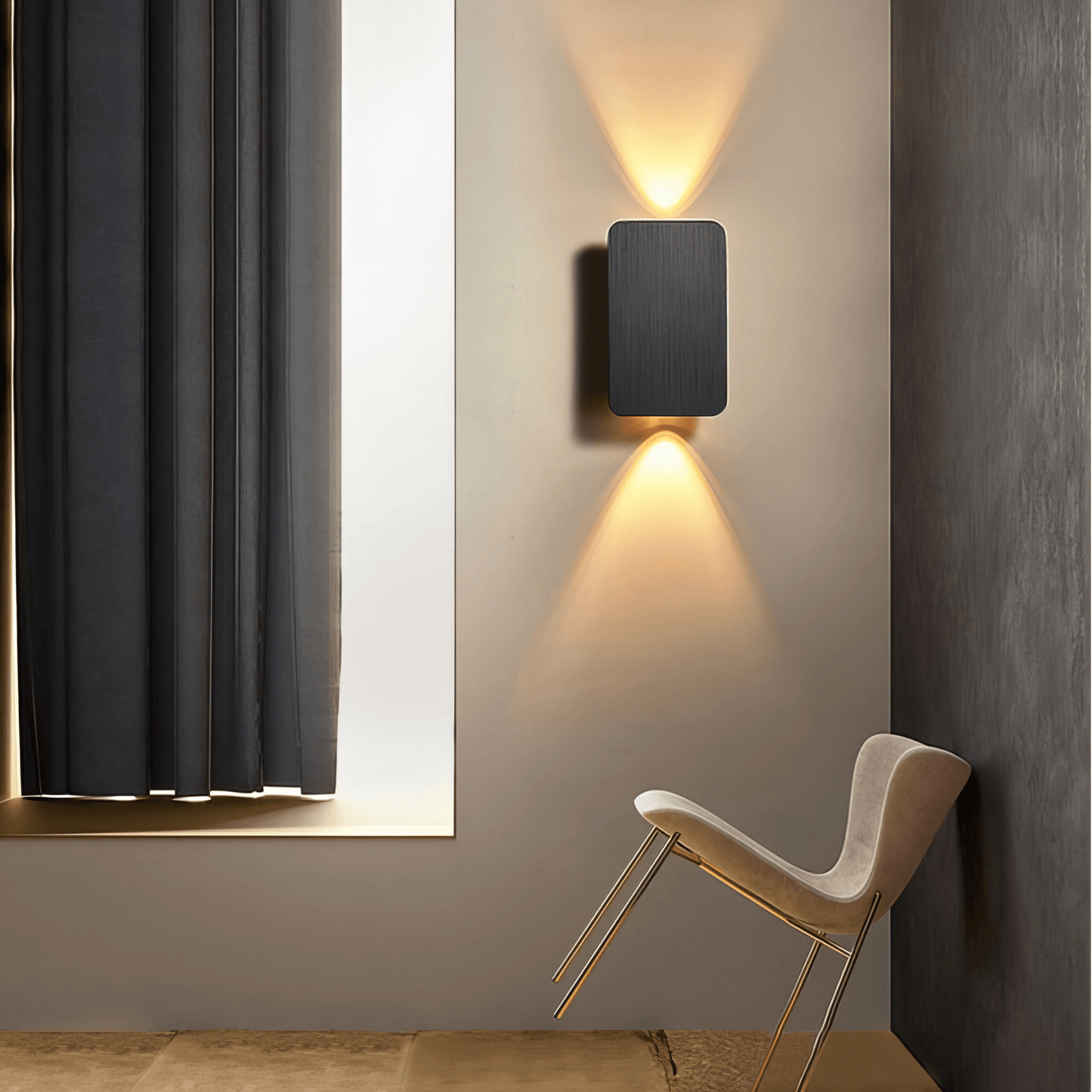 Radiara – Minimalist Wooden LED Wall Light with Adjustable Lighting