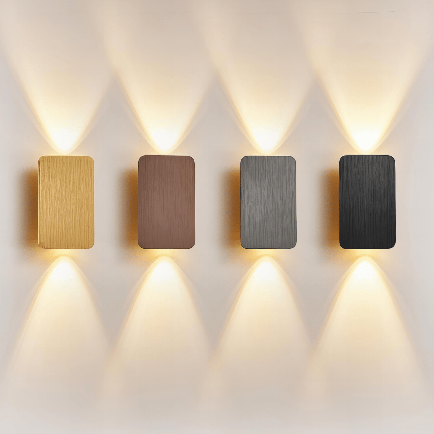 Radiara – Minimalist Wooden LED Wall Light with Adjustable Lighting
