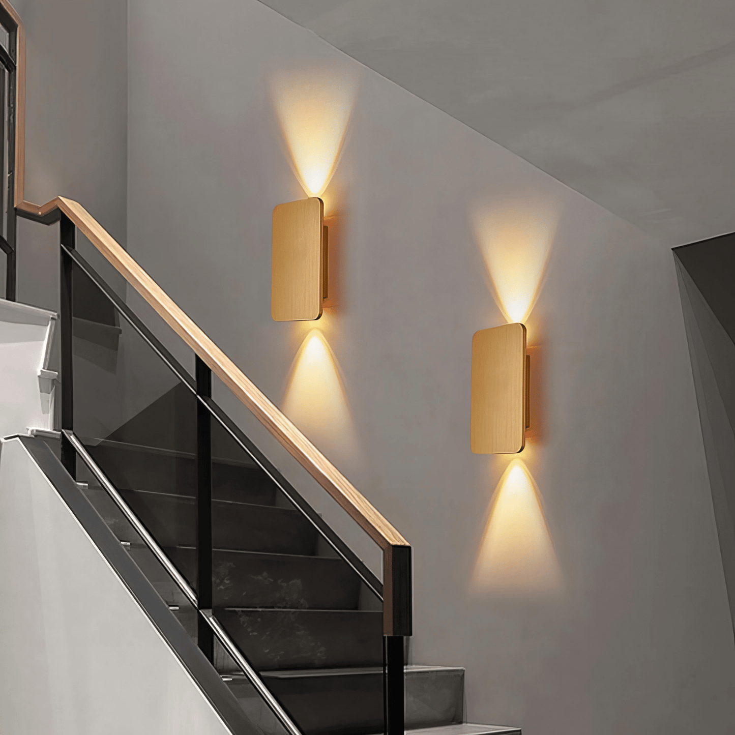 Radiara – Minimalist Wooden LED Wall Light with Adjustable Lighting