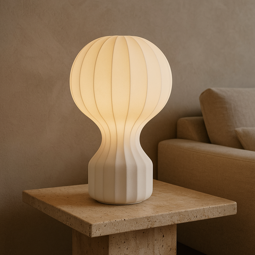 Silka | Wabi Sabi Silk Table Lamp – Warm LED Light