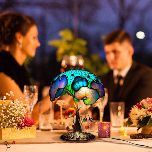 Stained Glass Art Table Lamp – Elegant Decorative Lighting
