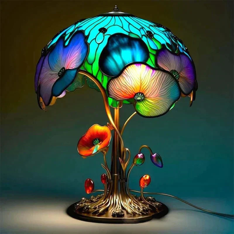 Stained Glass Art Table Lamp – Elegant Decorative Lighting